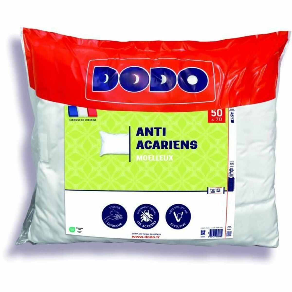 Puden DODO Hvid 50 x 70 cm Anti-støvmide